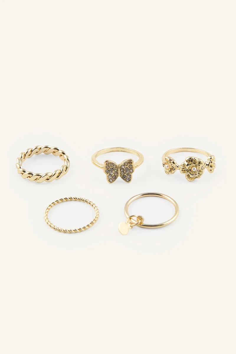 Woman 5 Piece Rings