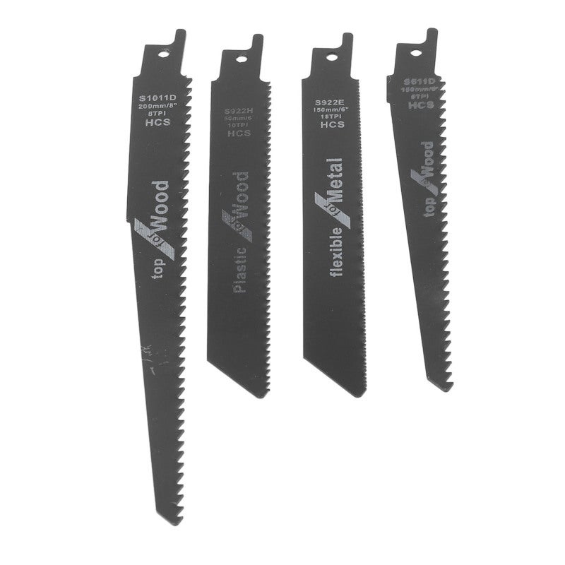 Reciprocating Saw Blade 4pcs High Carbon Steel Smart Cutting Jigsaw Cutter - Broad Utility Sabre Saw Blade for Outdoor Trimming, Wood Plastic Metal Cutting - Image 4