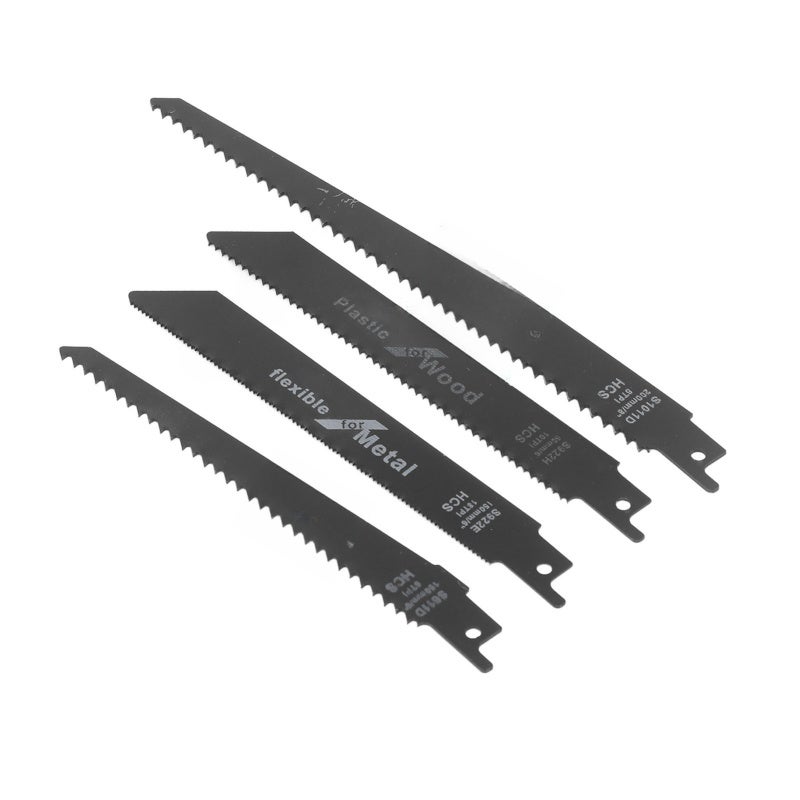 Reciprocating Saw Blade 4pcs High Carbon Steel Smart Cutting Jigsaw Cutter - Broad Utility Sabre Saw Blade for Outdoor Trimming, Wood Plastic Metal Cutting - Image 5