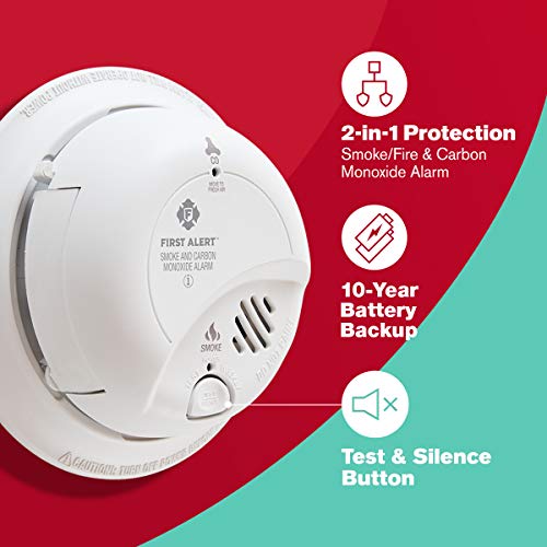 FIRST ALERT SC9120B Corded Electric Combination Alarm with Adapter Plugs for Easy Replacement - Image 3
