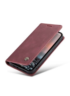 CaseMe iPhone 15 Pro Max/iPhone 15 Ultra Leather Case Wallet Flip Cover Card Slots Magnetic Closure Stand Phone Holder Function Fold Shockproof Protective Full Protection Anti-drop Anti-scratch Accessory  - Image 4