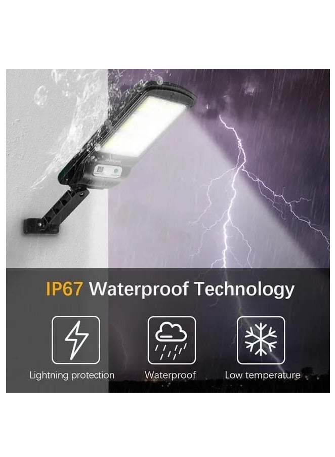 جورتان 4 قطع 400 واط من مصابيح LED COB بالطاقة الشمسية، 160 LED COB، مقاومة للماء IP67، حماية من الصواعق، جهاز تحكم عن بعد لاسلكي، تحكم ذكي في الإضاءة، شحن سريع  - Image 3