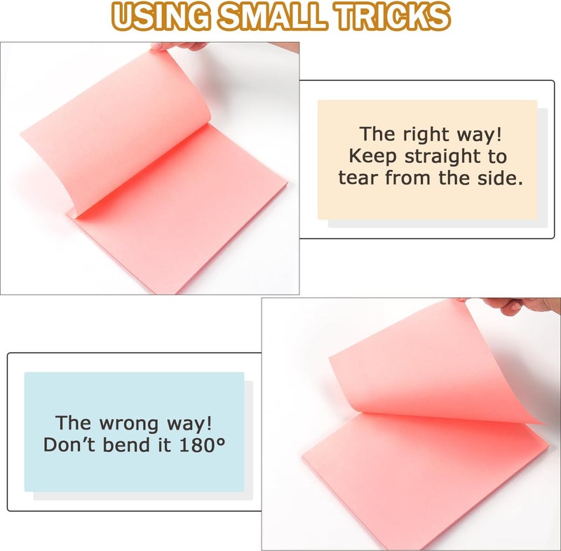 Winner Aura Sticky Notes 8x6 inch Bright Colors Self-Stick Pads 8 Pads/Pack 35 Sheets/Pad Total 280 Sheets - Image 5