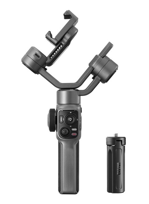 Zhiyun Smooth 5S Professional Gimbal Stabilizer for Smartphone, Handheld 3-Axis Phone Gimbal, Portable Stabilizer for Vlogging, YouTube, Tiktok, Live Video Compatible with iPhone and Android - Gray