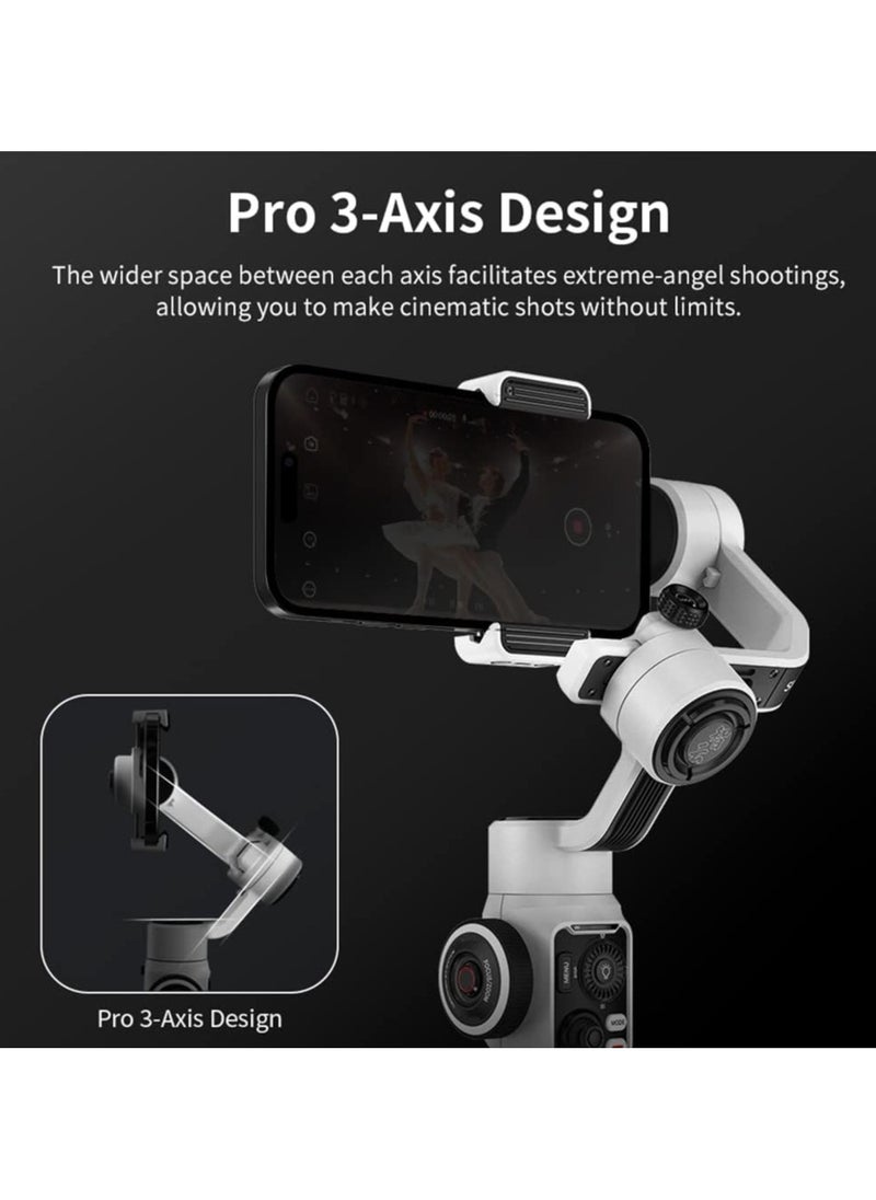 Zhiyun - Zhiyun Smooth 5S Professional Gimbal Stabilizer for Smartphone, Handheld 3-Axis Phone Gimbal, Portable Stabilizer for Vlogging, YouTube, Tiktok, Live Video Compatible with iPhone and Android - Gray - Image 1