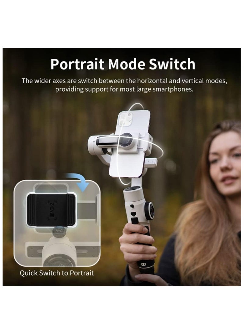 Zhiyun - Zhiyun Smooth 5S Professional Gimbal Stabilizer for Smartphone, Handheld 3-Axis Phone Gimbal, Portable Stabilizer for Vlogging, YouTube, Tiktok, Live Video Compatible with iPhone and Android - Gray - Image 1