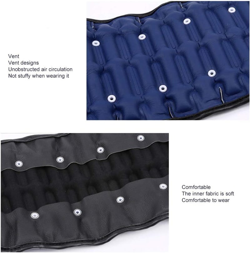 ويوبلز حزام تخفيف الضغط للظهر، حزام تخفيف الضغط القطني القابل للنفخ، دعامة تقويمية للظهر والفقرات القطنية، حزام جر (أزرق) - Image 4