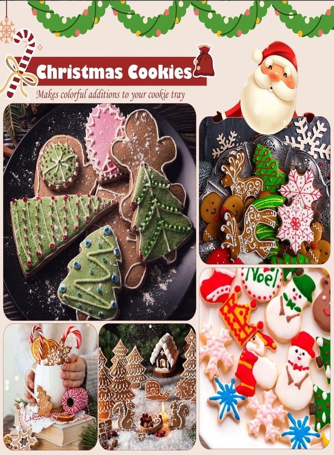LifeisLuck Christmas Cookie Cutter Set - Snowman, Snowflake, Christmas Tree, Gingerbread Man, House, Candy Cane, Angel, Stocking, Bell, Christmas Fondant Biscuit Cutter for Holiday Winter Baking - Image 2