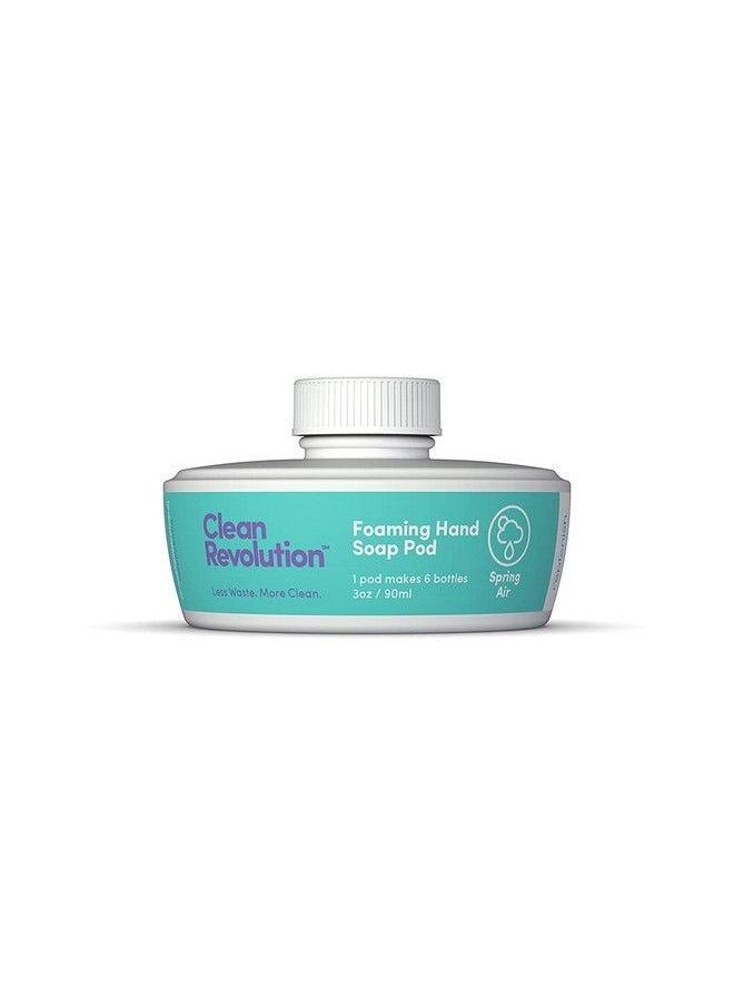 Clean Revolution - One Foaming Hand Soap Pod Spring Air Scent Makes 6 Bottles/72 Total Ounces Of Plantbased Nontoxic Biodegradable Ecofriendly Soap - Image 1
