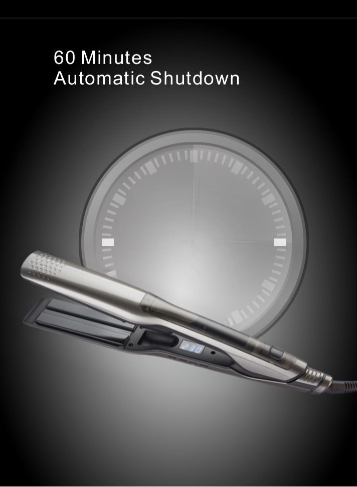 Electric Steam Hair Straightener, Spray, Straightening and Curling Dual-purpose Without Damaging Hairpin, LCD Display, Detachable Water Tank, Auto Shut-off After 1 Hour - Image 3