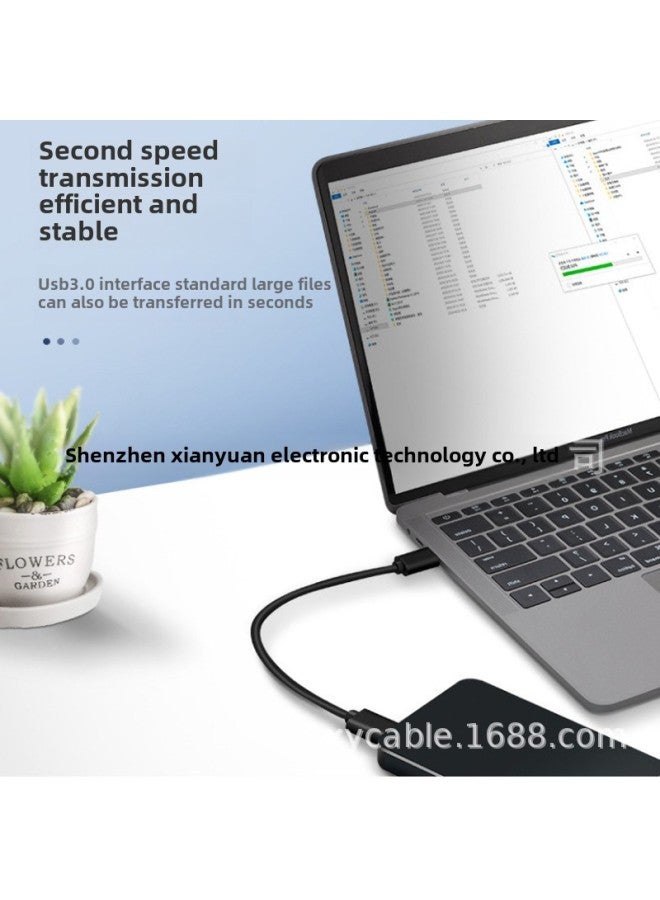 USB3.0 Mobile Hard Disk Data Cable Micro B Usb3.0 To Microb USB 3.0 Data Cable-Color:【Type-C To Micro-B】 Black/silver Plated-Length:1m - Image 4