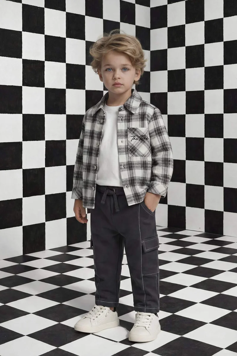DeFacto Baby Boy Checked Flannel Long Sleeve Shirt
