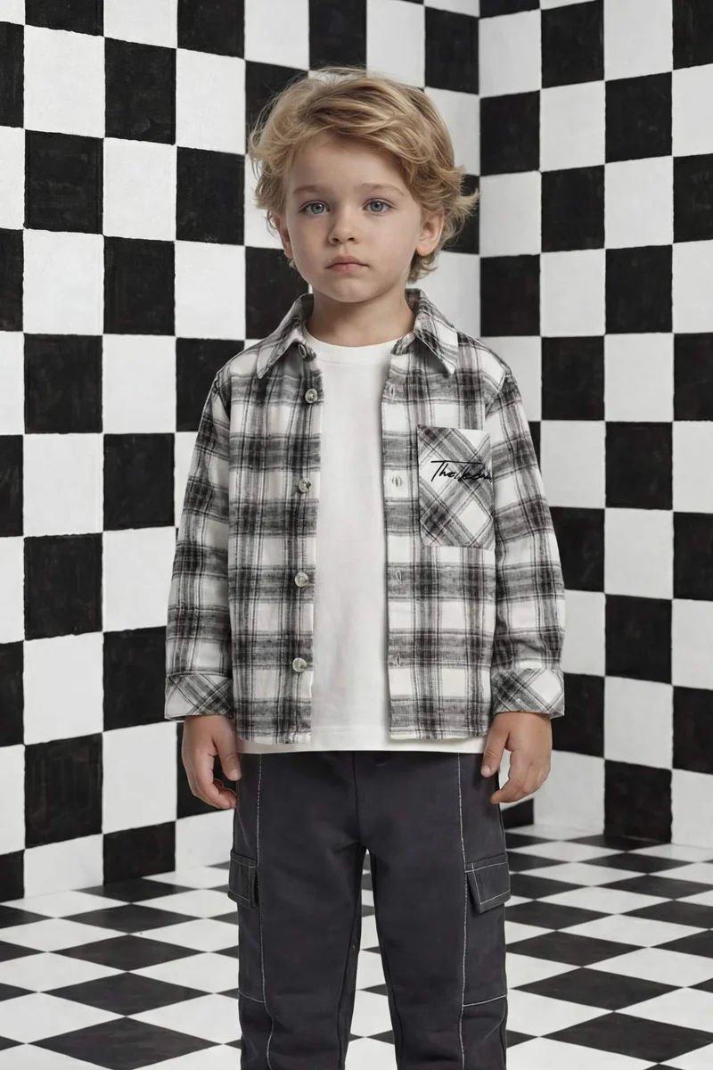 DeFacto Baby Boy Checked Flannel Long Sleeve Shirt