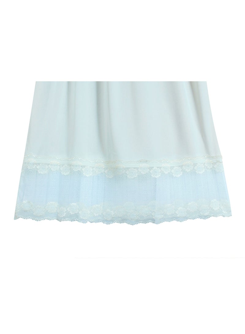 City Rose 6 - Pieces Full Length Soft inner Skirt with Elasticised Waistband and Big Dantel Women Off White - Image 3