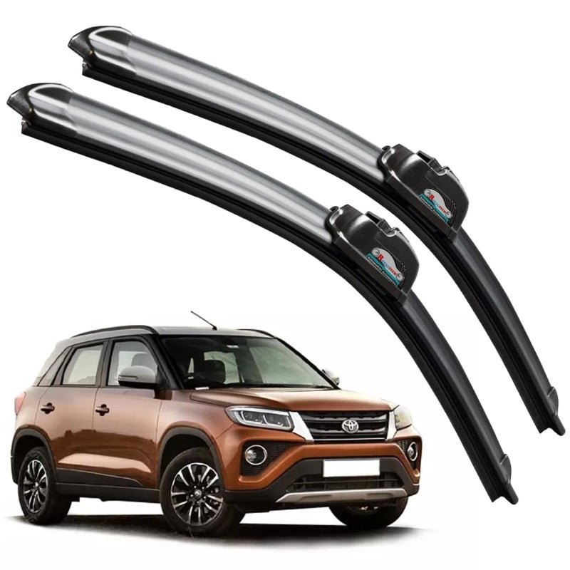 ROYALTECH Frameless Rubber Car Wiper Blades Set of 2 Compatible with (Toyota Urban Cruiser (D-24,P-17)) - Image 1