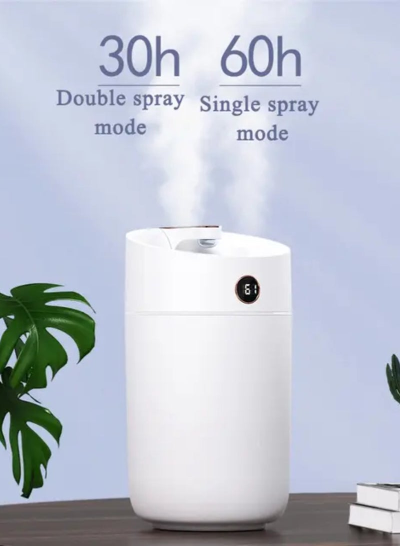 3L Large Capacity Air Humidifier with Real-time Humidity Monitoring Spray Together 7 Colors and 2 Mist Outlets 24-48 Hours Continuous Work for Home Yoga Office  - Image 3