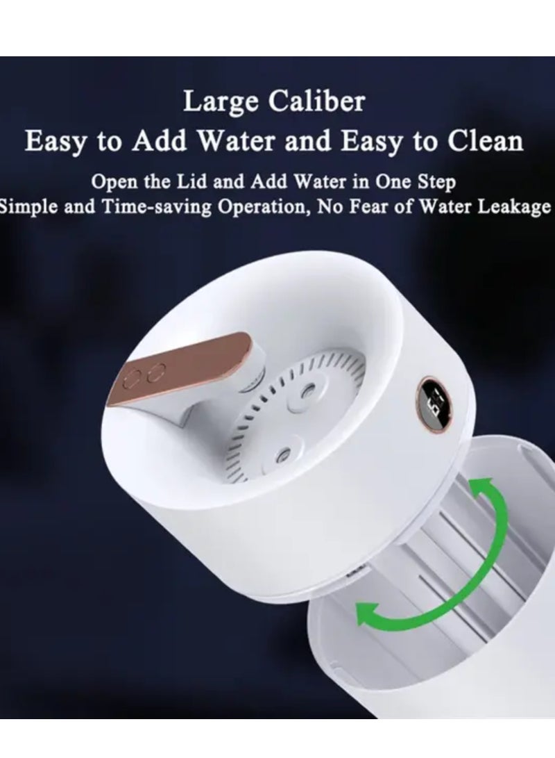 3L Large Capacity Air Humidifier with Real-time Humidity Monitoring Spray Together 7 Colors and 2 Mist Outlets 24-48 Hours Continuous Work for Home Yoga Office  - Image 5