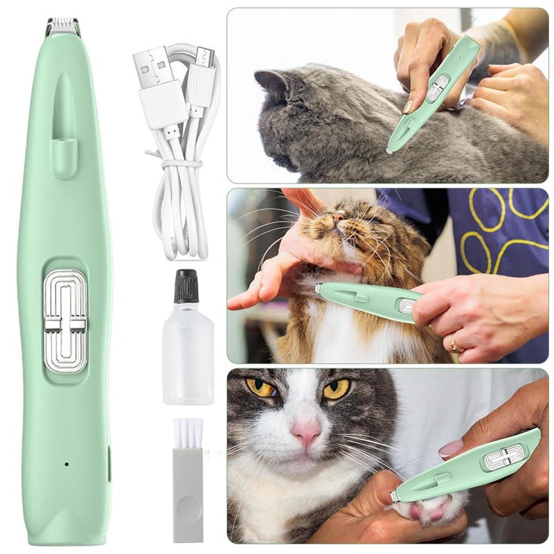 Qpets® ® Low Noise Pet Grooming Trimmer, Dog Paws Hair Trimmer with Sanitary Attachment, Includes Cleaning Brush & Oil for Small Sensitive Areas - USB Rechargeable - Image 5