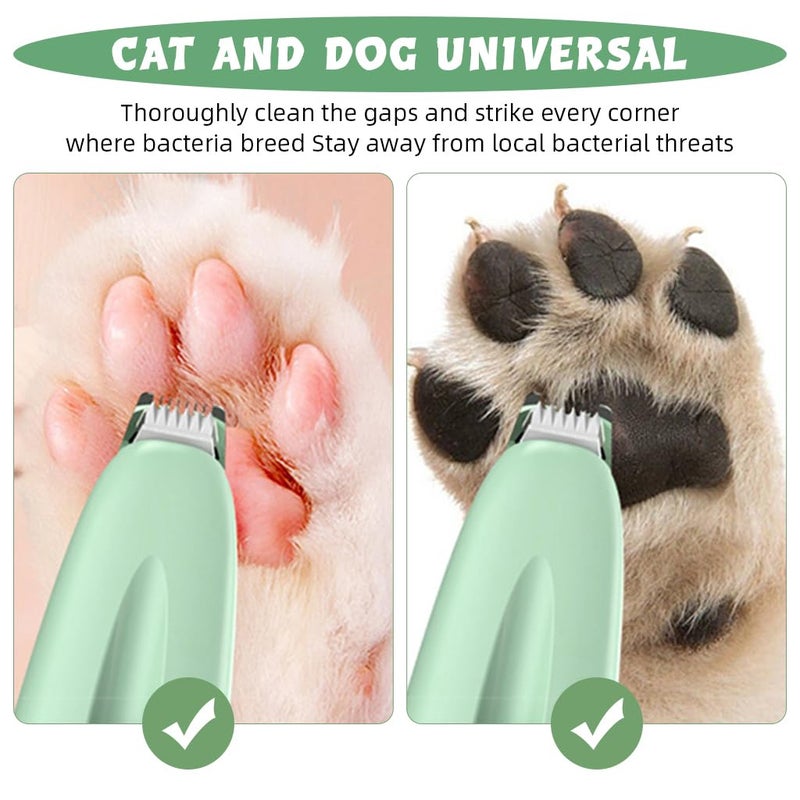 Qpets® ® Low Noise Pet Grooming Trimmer, Dog Paws Hair Trimmer with Sanitary Attachment, Includes Cleaning Brush & Oil for Small Sensitive Areas - USB Rechargeable - Image 3