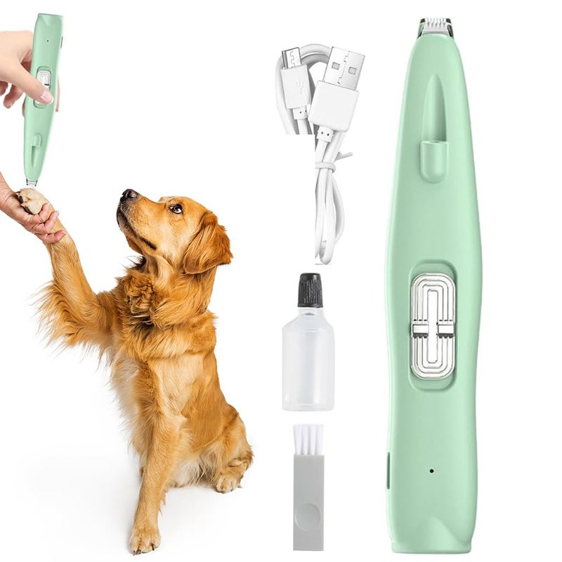 Qpets® ® Low Noise Pet Grooming Trimmer, Dog Paws Hair Trimmer with Sanitary Attachment, Includes Cleaning Brush & Oil for Small Sensitive Areas - USB Rechargeable - Image 1