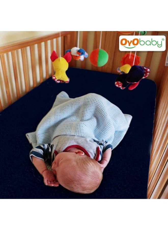 OYO BABY Waterproof Mattress Protector Sheet For Kids And Adults (Small (70Cm X 50Cm) Dark Blue)  - Image 3