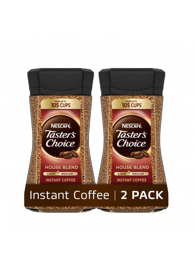 Nescafe Light Roast Taster'S Choice House Blend Instant Coffee, 7 Ounce (Pack Of 2)  - Image 1