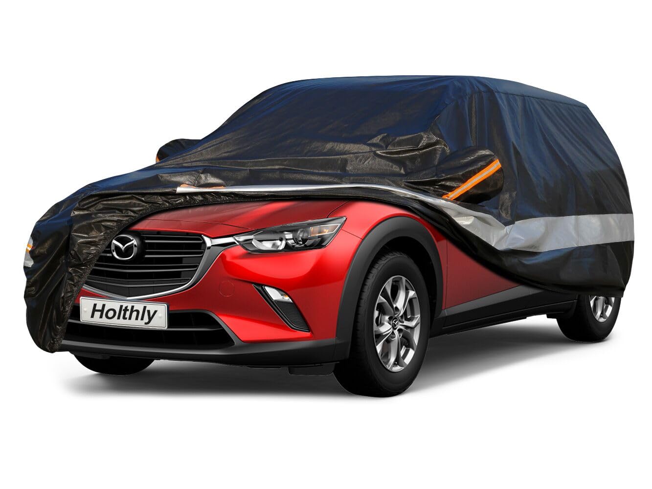 Holthly 100 Waterproof Outdoor Car Covers for SUV 10 Layers Car Cover Waterproof All Weather Rain Snow UV Protection Custom Fit for KIA Seltos Honda Element Toyota CHR Mazda CX30 CX30etc