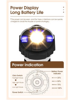 Generic Portable Camping Light with Magnetic USB Rechargeable 3 Lighting Modes Camping Lantern Outdoor Led Flashlight Tent Camp Supplies  - Image 3