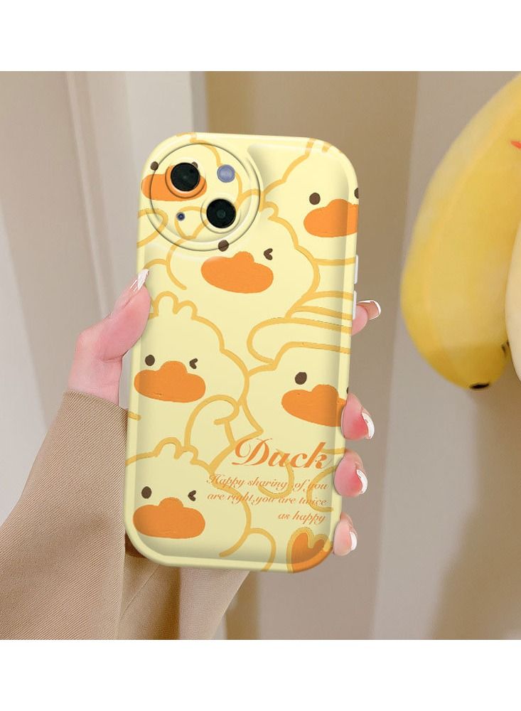 Loquat Cartoon Yellow Duck Air Cushion Soft Shell Apple Phone Case For iPhone