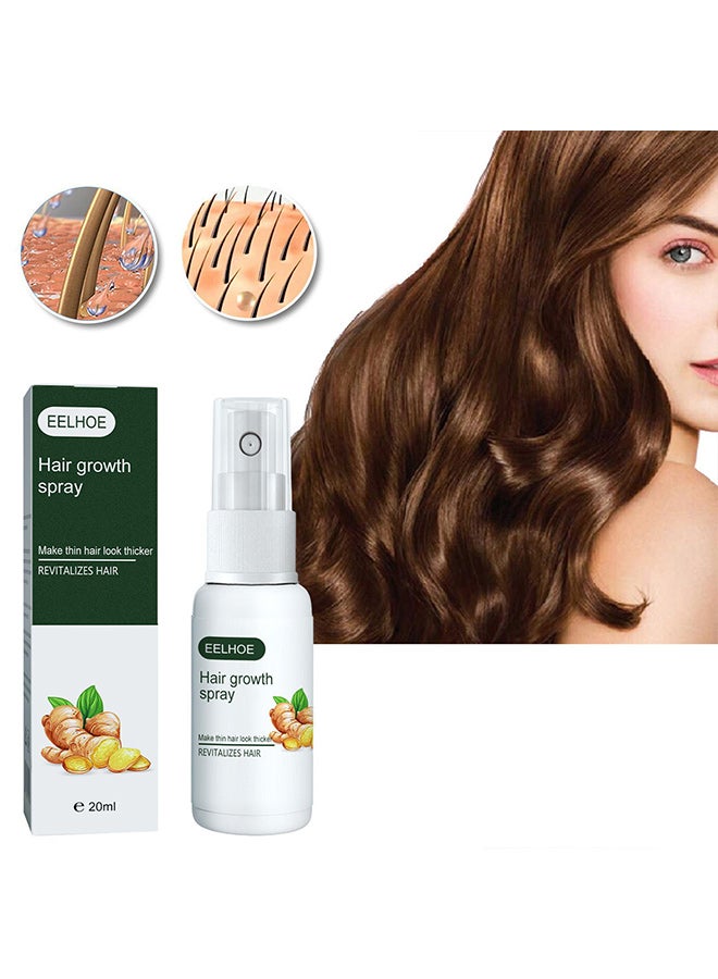 إيلهو بخاخ نمو الشعر بالزنجبيل، علاج سريع لنمو الشعر، مصل نمو الشعر لمدة 7 أيام، زيت أساسي من الزنجبيل يوقف تساقط الشعر، علاج ترقق الشعر، زيت نمو الشعر للنساء والرجال 20 مل - Image 3