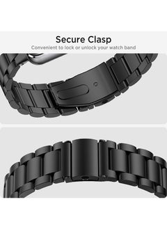 O Ozone Metal Watch Strap For Samsung Galaxy Fit 3, Adjustable Replacement Band Stainless Steel Strap Bracelet for Men Women- Silver  - Image 4