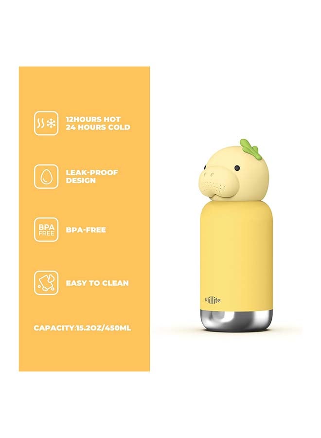 Utilife Zoofiesta Kids Insulated Water Bottle - Dugong Design - Leak-Proof & BPA-Free - Image 2