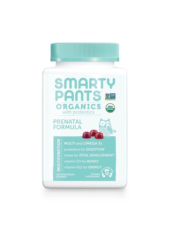 Daily Gummy Multivitamin Folate, Probiotics, Vitamins C, D3, B12, K And Zinc for Immune Support, Digestive Health, And Fetal Development, 120 Gummies, 30 Day Supply