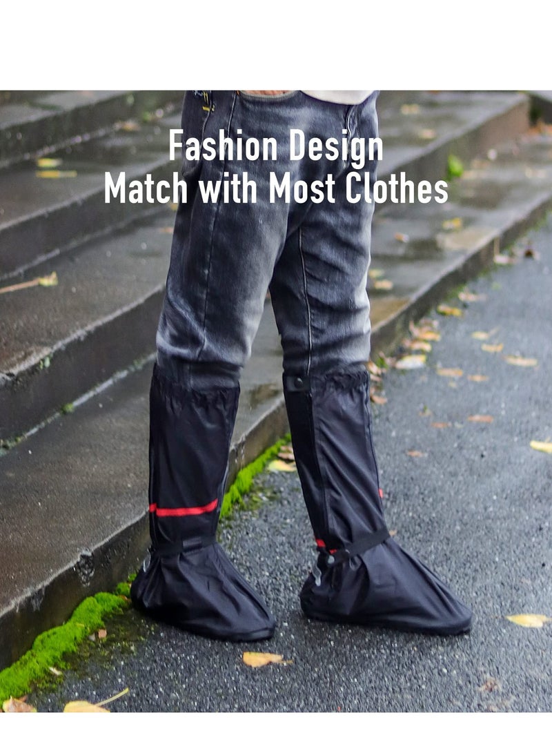 SYOSI Waterproof Shoe Covers Reusable Foldable Rain Boot Shoe Cover Overshoes Non-Slip Reusable Rain Gear for Men Women XXL - Image 4