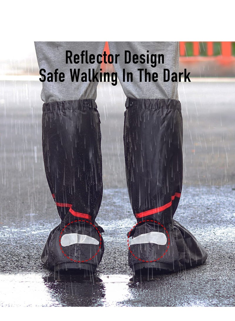 SYOSI Waterproof Shoe Covers Reusable Foldable Rain Boot Shoe Cover Overshoes Non-Slip Reusable Rain Gear for Men Women XXL - Image 2