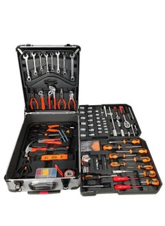 AUTO KING 187 PCS Professional Tool Set, Chrome Vanadium Steel Tools, Combination Wrenches, Trolley Case for Home, Garage, Workshop