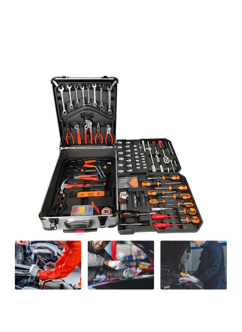 Generic - AUTO KING 187 PCS Professional Tool Set, Chrome Vanadium Steel Tools, Combination Wrenches, Trolley Case for Home, Garage, Workshop - Image 1