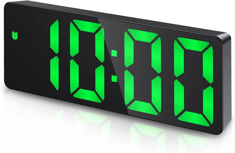 AMIR Alarm Clock, LED Clock for Bedroom, Electronic Desktop Clock with Temperature Display, Adjustable Brightness, 12/24H Display for Home (Plug Not Included) - Image 1