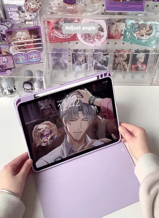 AnMengXinLing جراب لوحة مفاتيح AnMengXinLing لجهاز iPad الجيل الحادي عشر مقاس 11 بوصة (A16) 2025، وجهاز iPad الجيل العاشر مقاس 10.9 بوصة 2022، غطاء لوحة مفاتيح دائري لاسلكي قابل للفصل بتصميم أنيق، لون وردي - Image 5