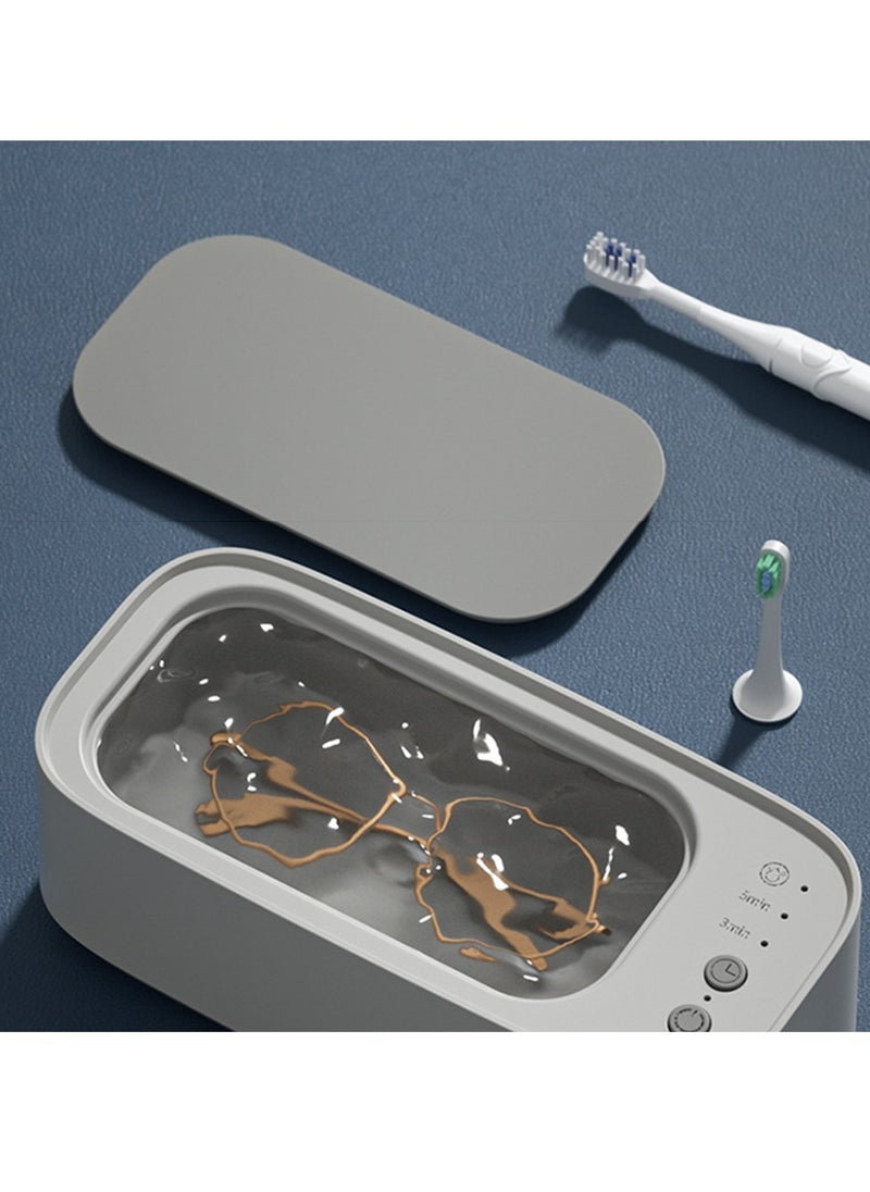 AROAQ - Jewelry Ultrasonic Cleaner, Ultrasonic Glasses Cleaning Machine, Portable Household Cleaner for Eyeglasses, Watches, Rings, Necklaces, (WHITE) - Image 1