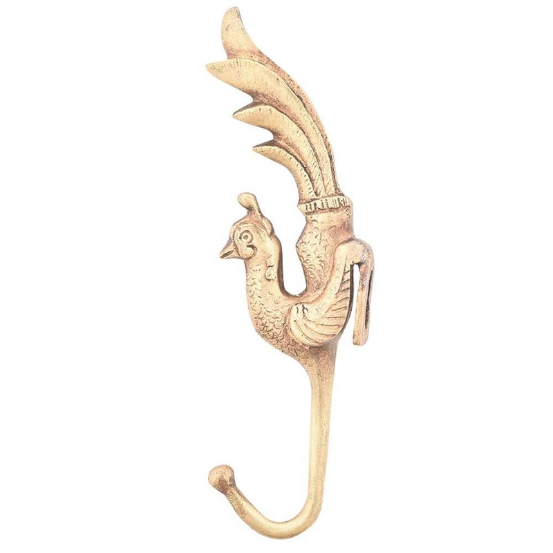 Indian-Shelf IndianShelf Brass Heavy Duty Decorative Vintage Key Holder, Key Wall Hooks for Hanging Coats, Jackets, Leash, Hat, Towel, Backpack, Purse, Handbag [Gold] 14.98 Cm - Image 3