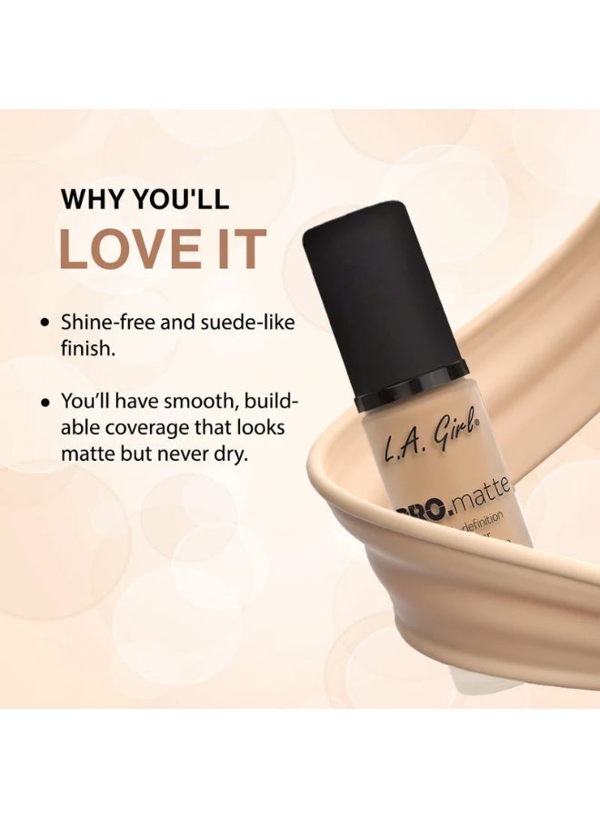 لا جيرل GLM675 Pro.Matte Foundation Medium Beige - Image 5