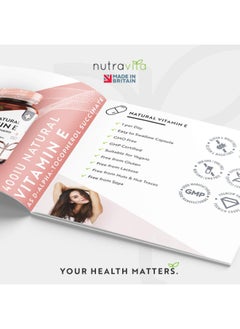 Nutravita Vitamin E 400IU DAlpha Tocopherol 100% Natural Vitamin E 90 Vegan Capsules Highly Absorbable 3 Month Supply Protects Cells from Oxidative Stress Made in The UK by Nutravita  - Image 3