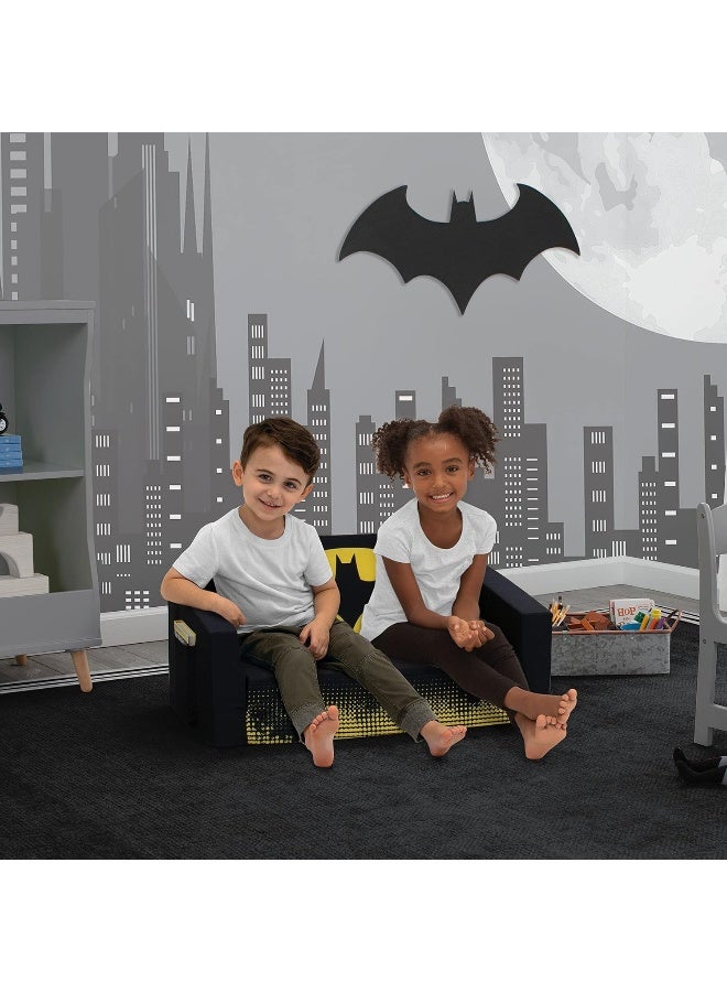 Delta CHILDREN Batman Cozee Flip-Out Sofa - 2-In-1 Convertible Sofa To Lounger For Kids  - Image 1
