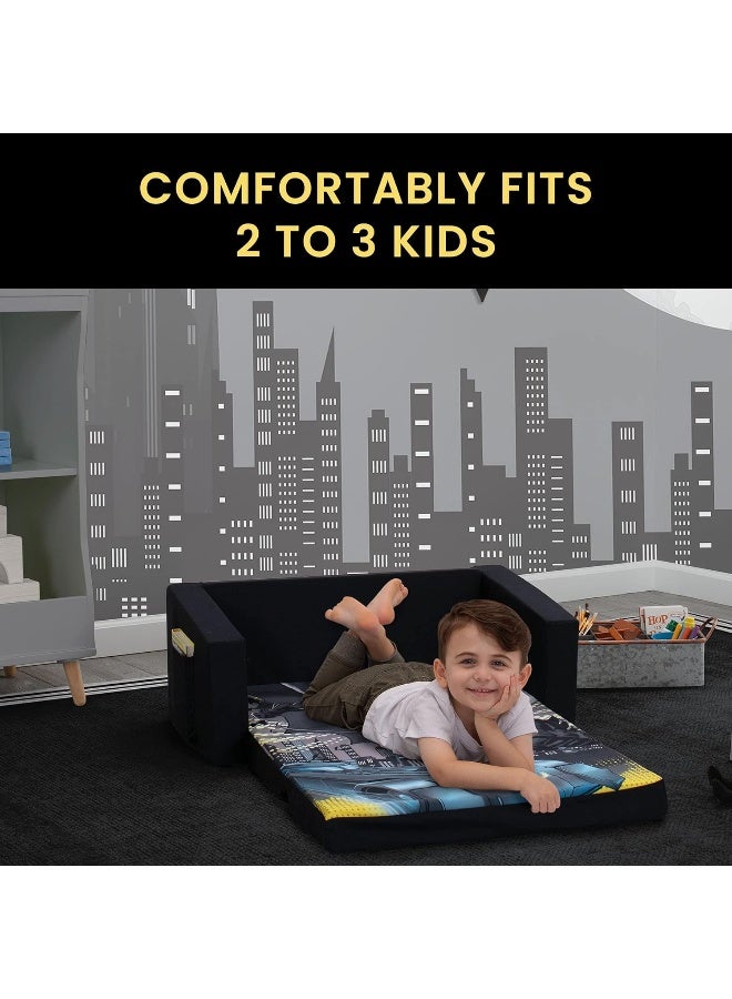 Delta CHILDREN Batman Cozee Flip-Out Sofa - 2-In-1 Convertible Sofa To Lounger For Kids  - Image 5