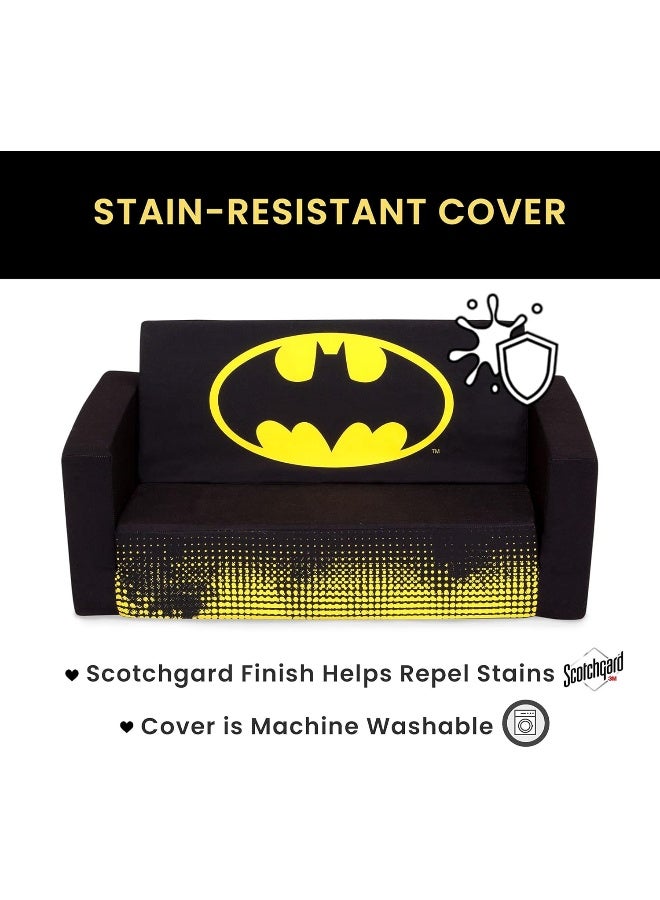 Delta CHILDREN Batman Cozee Flip-Out Sofa - 2-In-1 Convertible Sofa To Lounger For Kids  - Image 3