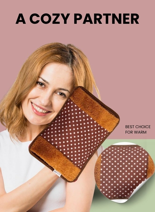 Lifenpure Electric hot water bag for pain relief and muscle relaxation dot brown - Image 3