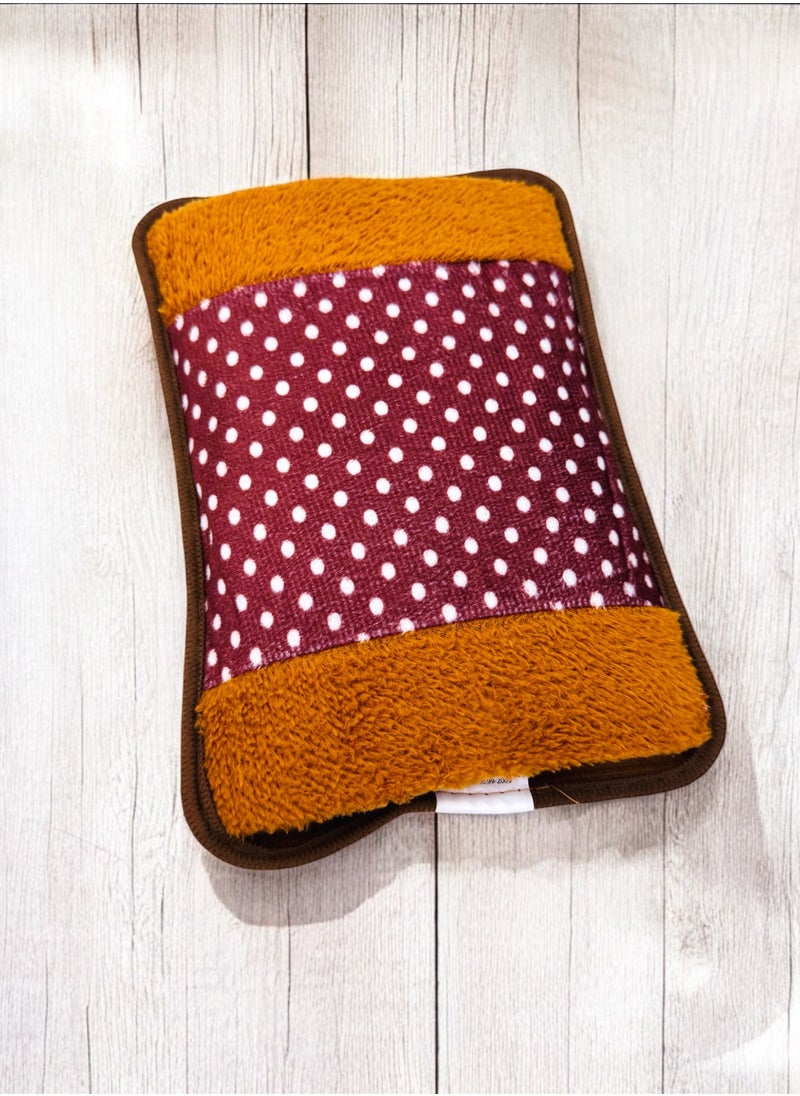 Lifenpure Electric hot water bag for pain relief and muscle relaxation dot brown  - Image 2