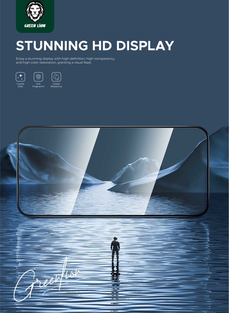 GREEN LION 3D HD-Pet Anti-Broken Soft Edge for iPhone 15 Pro Max / Bubble Free / Highly Responsive / Crystal Clear / Anti Fingerprint / Grease Resistance / Anti Scratch - Clear - Image 4