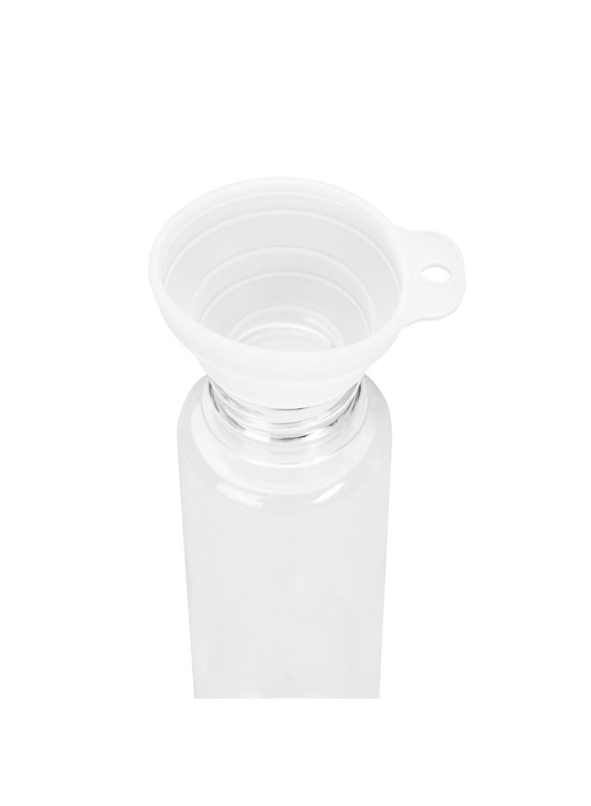 Restaurantware Met Lux 1.5 Ounce Collapsible Funnels, Set Of 5 Folding Kitchen Funnels - Durable, For Liquid And Powder Transfer, White Silicone Water Bottle Funnels, Fill Jars Or Bottles,  - Image 2